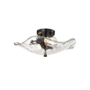 Golden Lighting 1140-SF MBS-HWG 2-Light Semi-Flush - Crescent Harbor