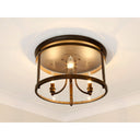 Golden Lighting 1157-FM Payton Flush Mount in Clear Glass - Crescent Harbor