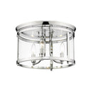 Golden Lighting 1157-FM Payton Flush Mount in Clear Glass - Crescent Harbor