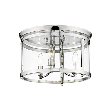 Golden Lighting 1157-FM Payton Flush Mount in Clear Glass - Crescent Harbor