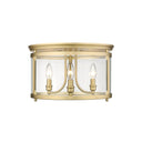 Golden Lighting 1157-FM Payton Flush Mount in Clear Glass - Crescent Harbor