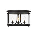 Golden Lighting 1157-FM Payton Flush Mount in Clear Glass - Crescent Harbor
