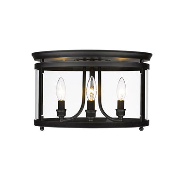 Golden Lighting 1157-FM Payton Flush Mount in Clear Glass - Crescent Harbor
