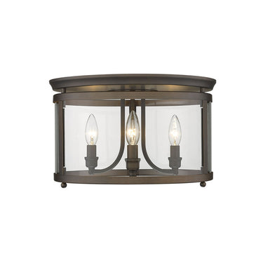 Golden Lighting 1157-FM Payton Flush Mount in Clear Glass - Crescent Harbor