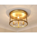 Golden Lighting 1157-FM Payton Flush Mount in Clear Glass - Crescent Harbor