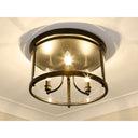 Golden Lighting 1157-FM Payton Flush Mount in Clear Glass - Crescent Harbor
