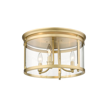 Golden Lighting 1157-FM Payton Flush Mount in Clear Glass - Crescent Harbor