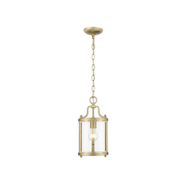 Golden Lighting 1157-M1L BCB-CLR Payton Mini Pendant in Clear Glass - Crescent Harbor