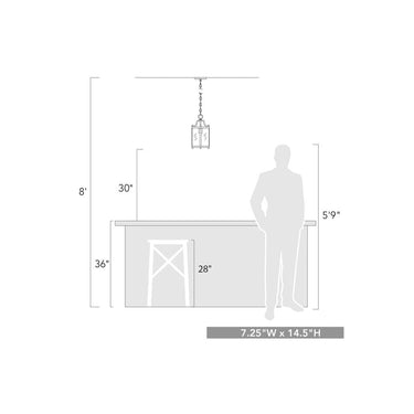 Golden Lighting 1157-M1L BCB-CLR Payton Mini Pendant in Clear Glass - Crescent Harbor