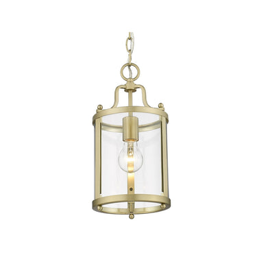 Golden Lighting 1157-M1L BCB-CLR Payton Mini Pendant in Clear Glass - Crescent Harbor