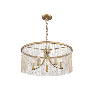 Golden Lighting 1771-5 PG Marilyn CRY 5 Light Chandelier - Crescent Harbor