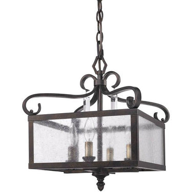 Golden Lighting 2049-M4 FB 4 Light Pendant - Crescent Harbor