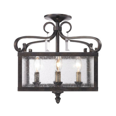 Golden Lighting 2049-M4 FB 4 Light Pendant - Crescent Harbor