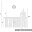 Golden Lighting 2049-M4 FB 4 Light Pendant - Crescent Harbor