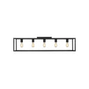 Golden Lighting 2072-FM41 BLK Wesson Flush Mount - 41" in Matte Black - Crescent Harbor
