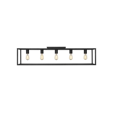 Golden Lighting 2072-FM41 BLK Wesson Flush Mount - 41" in Matte Black - Crescent Harbor