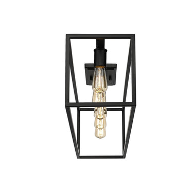 Golden Lighting 2072-FM41 BLK Wesson Flush Mount - 41" in Matte Black - Crescent Harbor