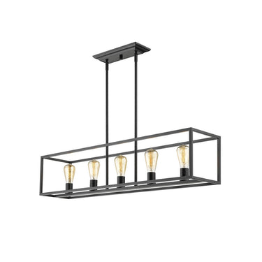 Golden Lighting 2072-LP Wesson 5 Light Linear Pendant - Crescent Harbor