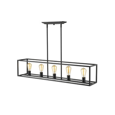 Golden Lighting 2072-LP Wesson 5 Light Linear Pendant - Crescent Harbor