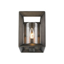 Golden Lighting 2073-1W GMT Smyth 1 Light Wall Sconce (Gunmetal Bronze & Clear Glass) in Gunmetal Bronze with Clear Glass - Crescent Harbor