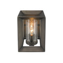 Golden Lighting 2073-1W GMT Smyth 1 Light Wall Sconce (Gunmetal Bronze & Clear Glass) in Gunmetal Bronze with Clear Glass - Crescent Harbor