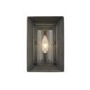 Golden Lighting 2073-1W GMT Smyth 1 Light Wall Sconce (Gunmetal Bronze & Clear Glass) in Gunmetal Bronze with Clear Glass - Crescent Harbor
