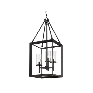 Golden Lighting 2073-3P CLR Smyth 3 Light Pendant - Crescent Harbor