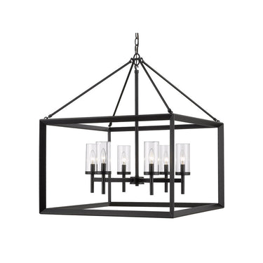 Golden Lighting 2073-6-CLR Smyth 6 Light Chandelier in Clear Glass - Crescent Harbor