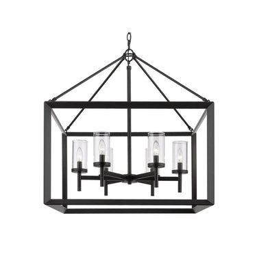 Golden Lighting 2073-6-CLR Smyth 6 Light Chandelier in Clear Glass - Crescent Harbor