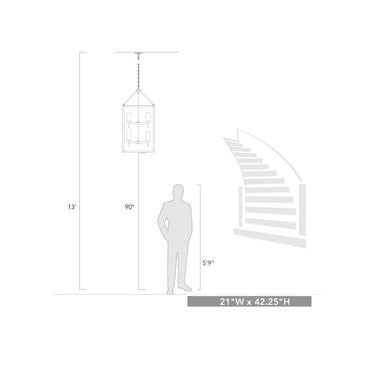 Golden Lighting 2073-8P GMT Smyth 8 Light Pendant - Crescent Harbor