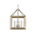 Golden Lighting 2073-M3-CLR Smyth Mini Chandelier (Gunmetal Bronze & Clear Glass) in Clear Glass - Crescent Harbor