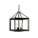Golden Lighting 2073-M3-CLR Smyth Mini Chandelier (Gunmetal Bronze & Clear Glass) in Clear Glass - Crescent Harbor