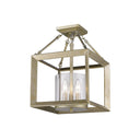 Golden Lighting 2073-M3-CLR Smyth Mini Chandelier (Gunmetal Bronze & Clear Glass) in Clear Glass - Crescent Harbor