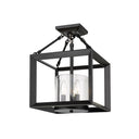 Golden Lighting 2073-M3-CLR Smyth Mini Chandelier (Gunmetal Bronze & Clear Glass) in Clear Glass - Crescent Harbor
