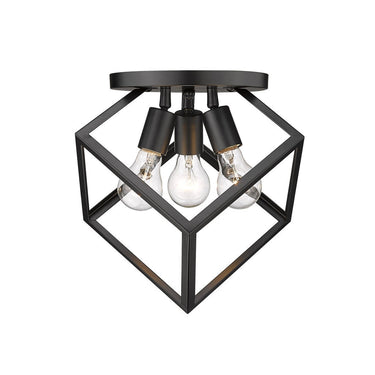 Golden Lighting 2086-3SF Cassio 3 Light Semi-Flush - Crescent Harbor