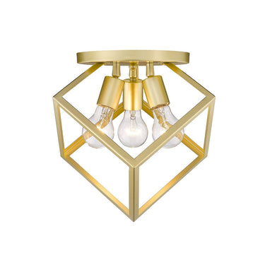 Golden Lighting 2086-3SF Cassio 3 Light Semi-Flush - Crescent Harbor