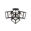 Golden Lighting 2086-4SF BLK Cassio BLK 4 Light Semi-Flush in Matte Black - Crescent Harbor