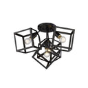 Golden Lighting 2086-4SF BLK Cassio BLK 4 Light Semi-Flush in Matte Black - Crescent Harbor