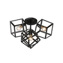 Golden Lighting 2086-4SF BLK Cassio BLK 4 Light Semi-Flush in Matte Black - Crescent Harbor