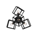 Golden Lighting 2086-4SF BLK Cassio BLK 4 Light Semi-Flush in Matte Black - Crescent Harbor