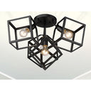 Golden Lighting 2086-4SF BLK Cassio BLK 4 Light Semi-Flush in Matte Black - Crescent Harbor