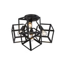 Golden Lighting 2086-4SF BLK Cassio BLK 4 Light Semi-Flush in Matte Black - Crescent Harbor