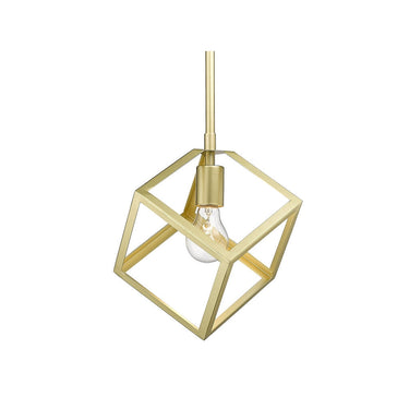 Golden Lighting 2086-M1L OG Cassio Mini Pendant in Olympic Gold - Crescent Harbor