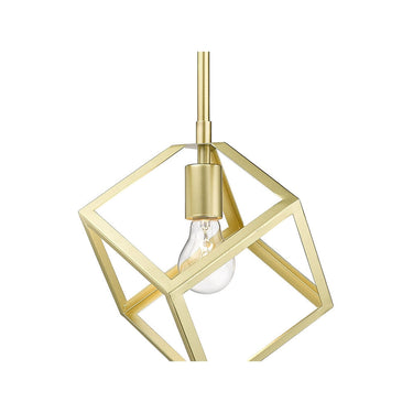 Golden Lighting 2086-M1L OG Cassio Mini Pendant in Olympic Gold - Crescent Harbor