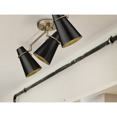 Golden Lighting 2122-3SF Reeva 3 Light Semi-Flush - Crescent Harbor