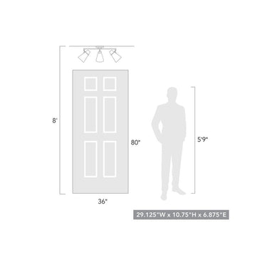 Golden Lighting 2122-3SF Reeva 3 Light Semi-Flush - Crescent Harbor