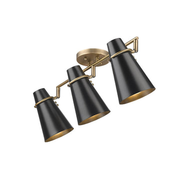 Golden Lighting 2122-3SF Reeva 3 Light Semi-Flush - Crescent Harbor