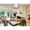 Golden Lighting 2243-3P BLK-MWS Manhattan 3 Light Pendant in Matte Black with Modern White Shade - Crescent Harbor
