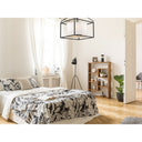 Golden Lighting 2243-5 BLK-MWS Manhattan 5 Light Chandelier in Matte Black with Modern White Shade - Crescent Harbor