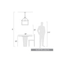 Golden Lighting 2243-5 BLK-MWS Manhattan 5 Light Chandelier in Matte Black with Modern White Shade - Crescent Harbor